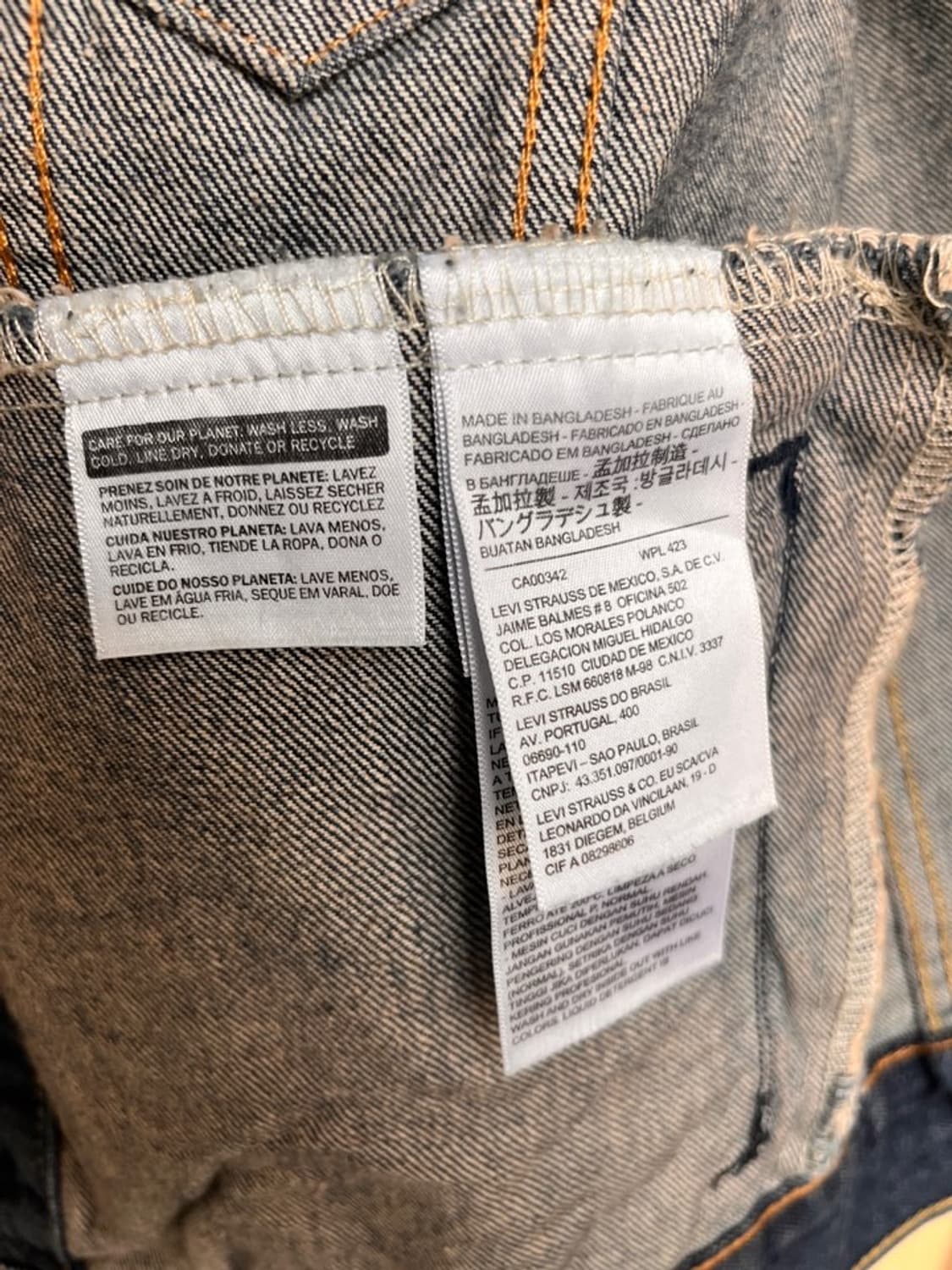 리바이스 데님포켓 청자켓(M) 상품이미지4