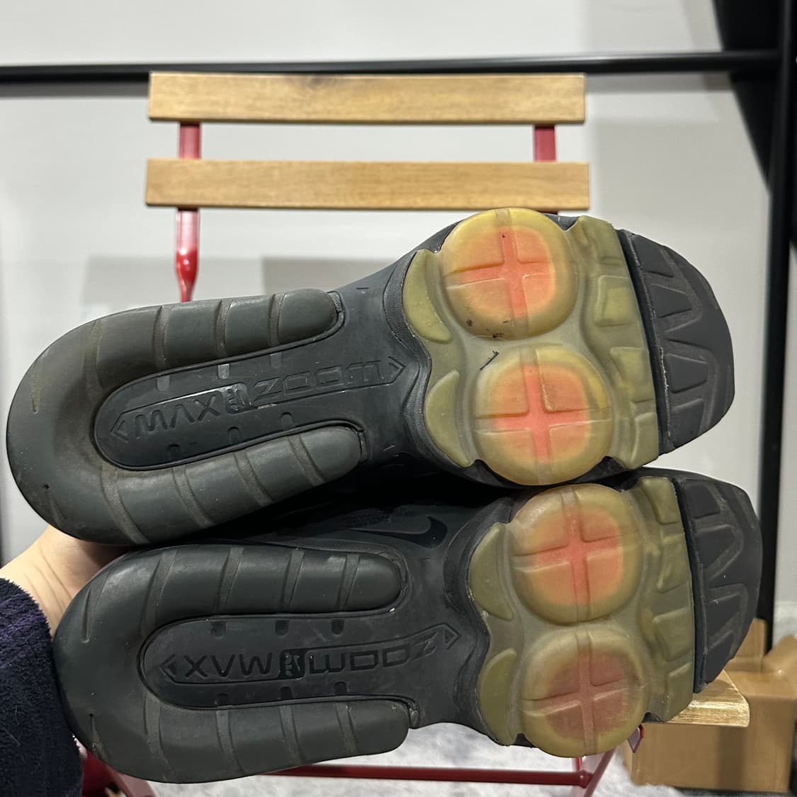 285) 나이키 운동화 남성 남자 에어맥스 줌 950 블랙 메탈릭 실버 상품이미지6