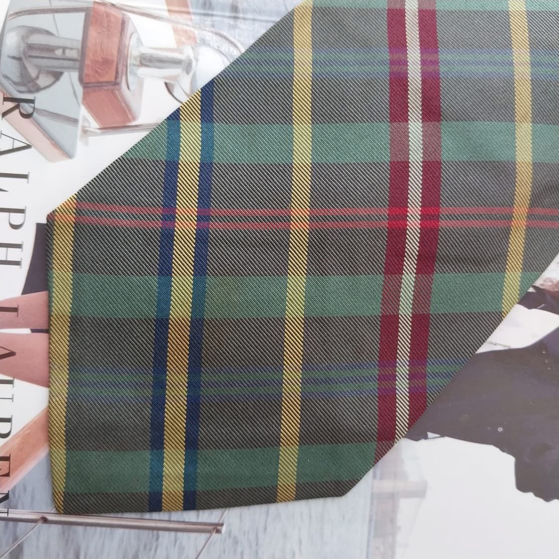 폴로 랄프로렌 넥타이 그린 9.2cm A+등급 K2604 상품이미지6