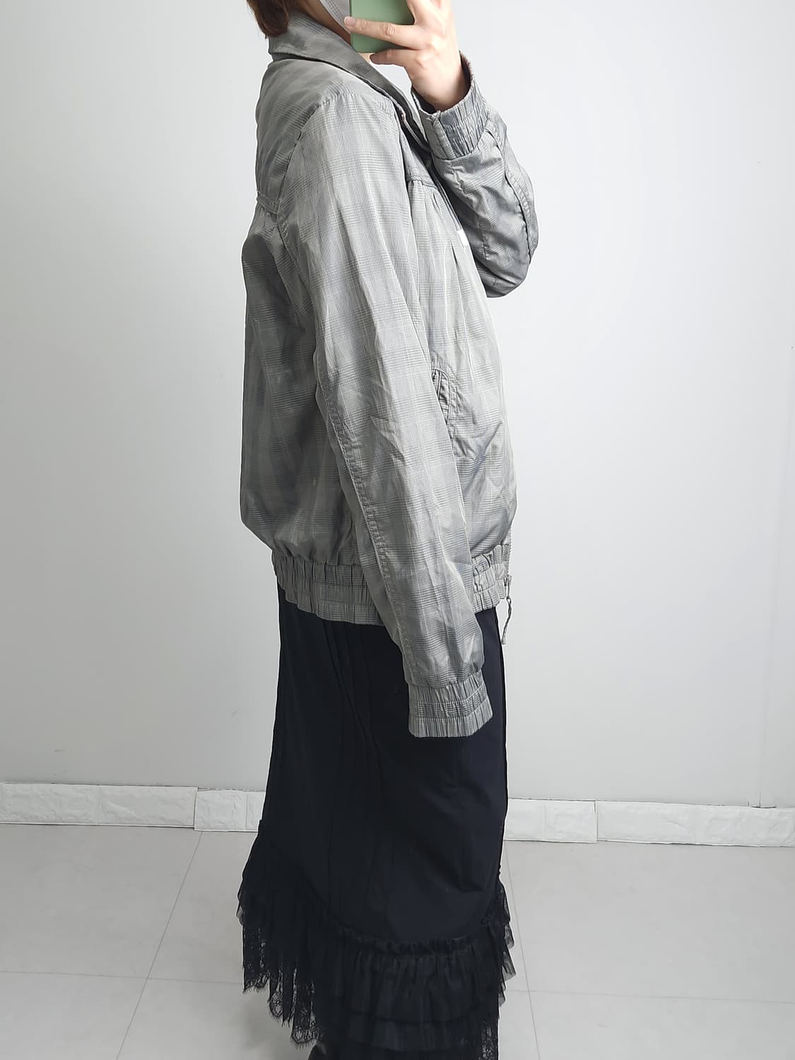 체크 윈드브레이커 자켓 상품이미지4