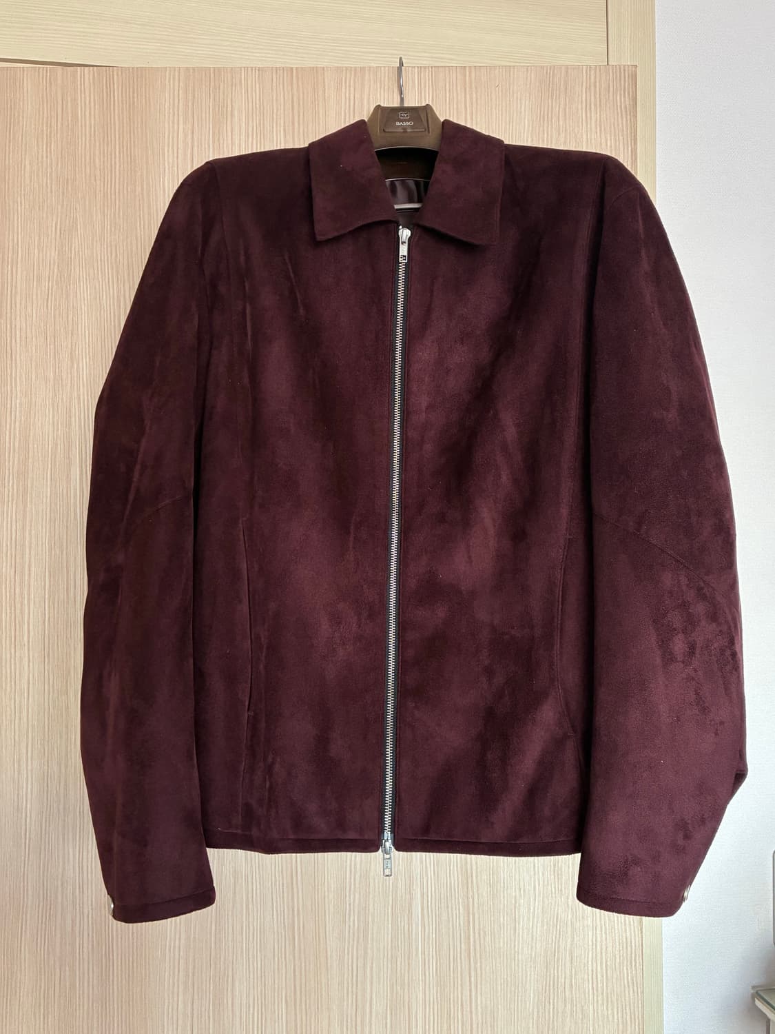 (새상품)(XL) 드로우핏 스웨이드 자켓 버건디 판매 상품이미지1