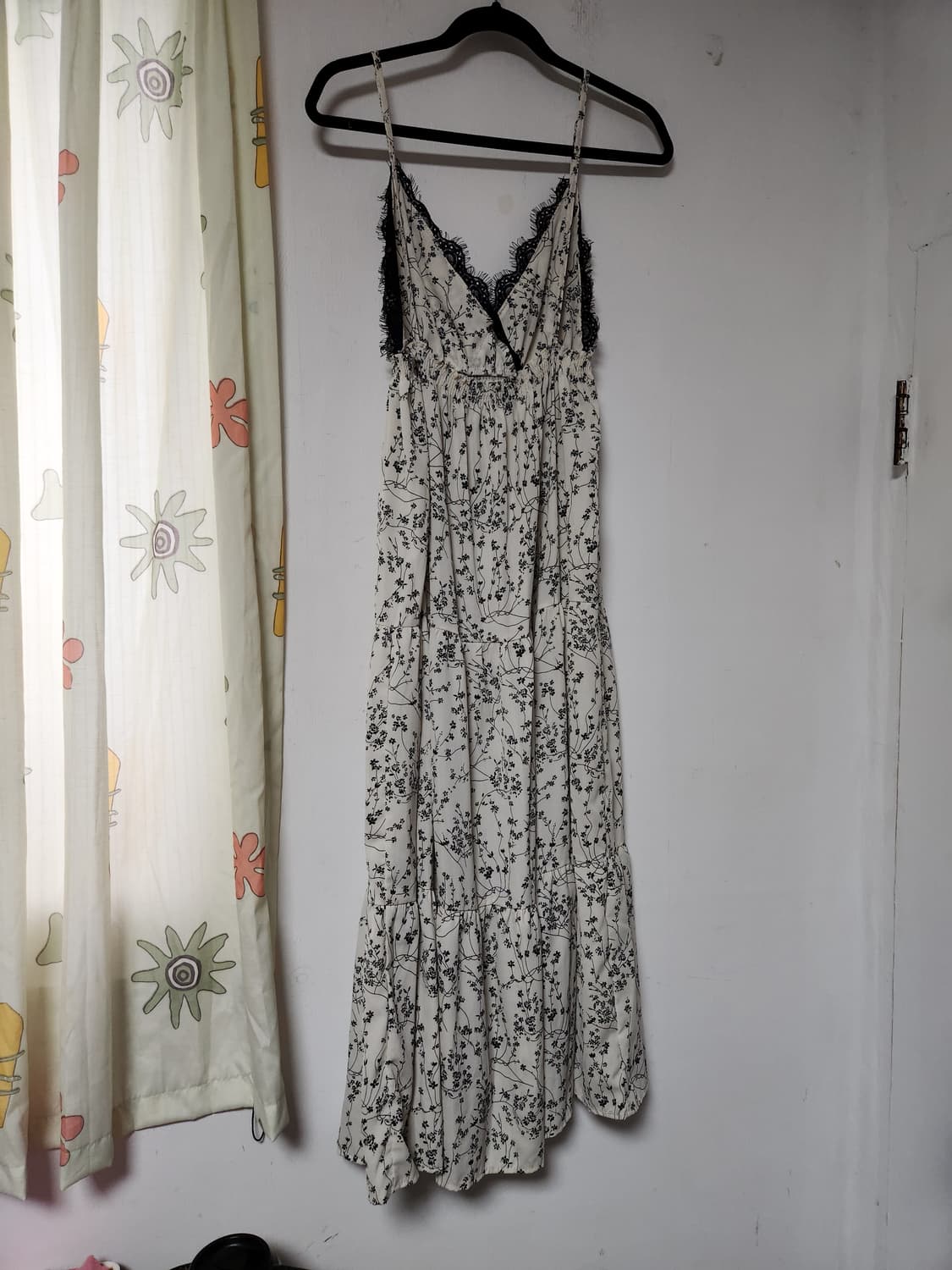 아이보리 플라워 롱 뷔스티에 원피스 F 상품이미지2