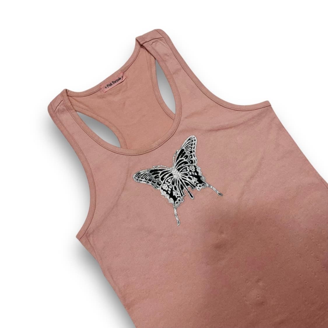 핑크 아이콘 버터플라이 y2k 빈티지 슬리브리스 상품이미지2