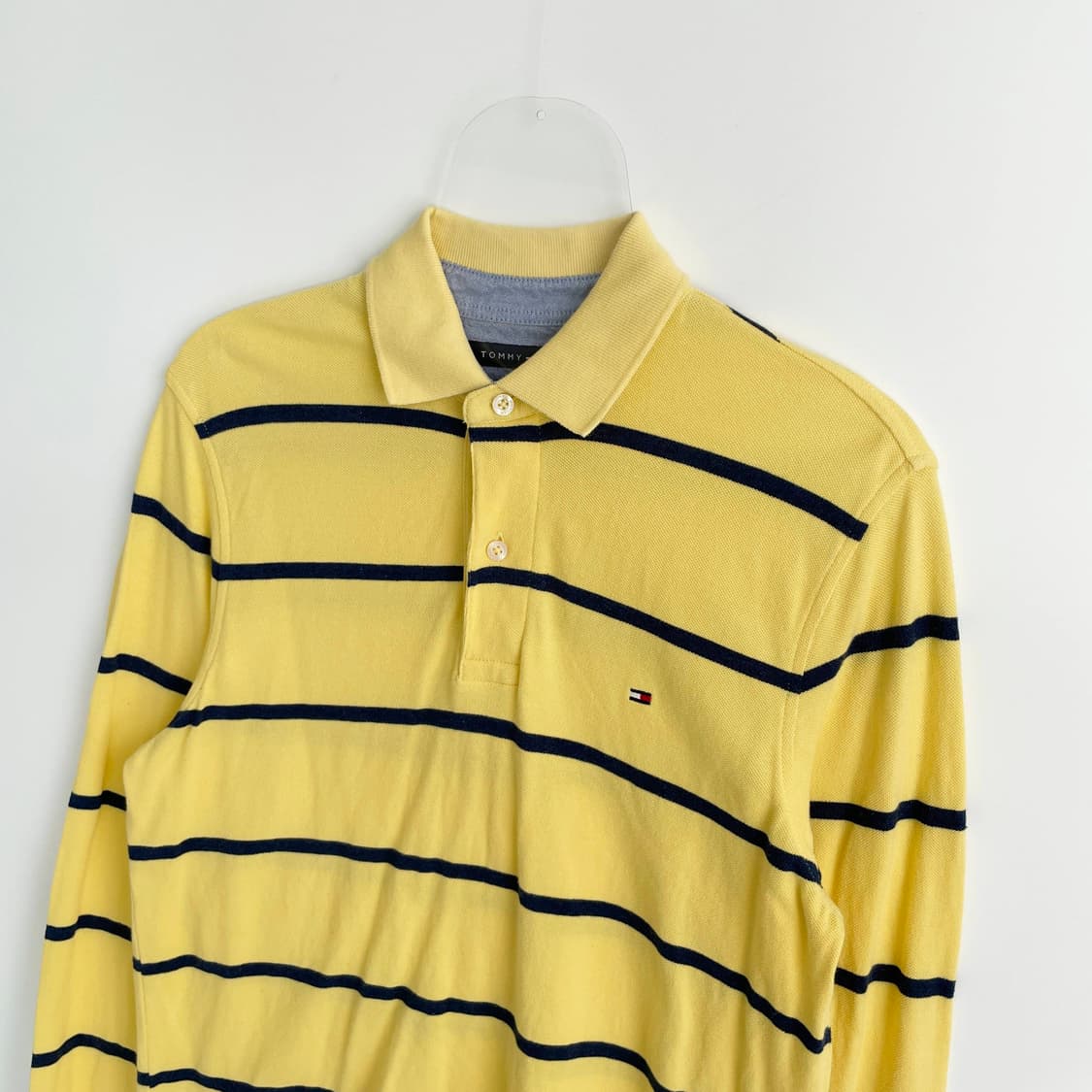 A2 타미힐피거 스트라이프 긴팔 폴로 셔츠 M사이즈 상품이미지2