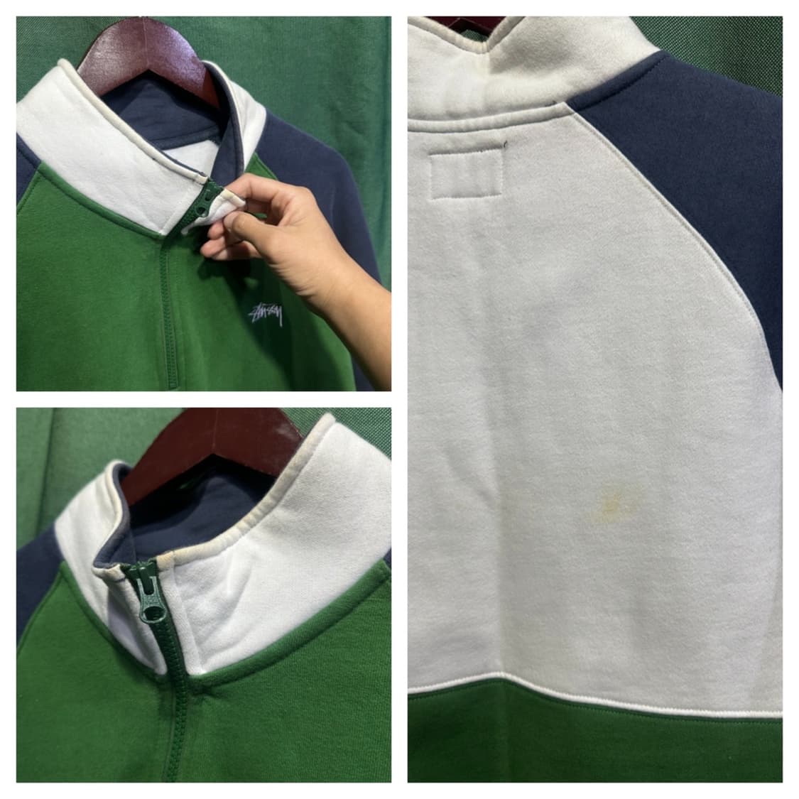 스투시 기모 반집업 M 상품이미지10