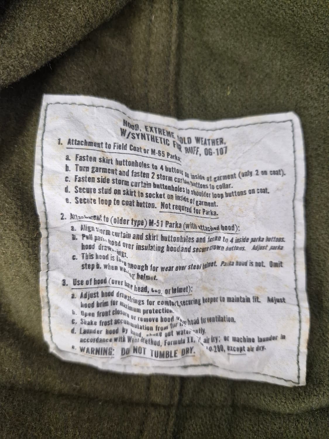 M-65 피쉬테일 후드 상품이미지3