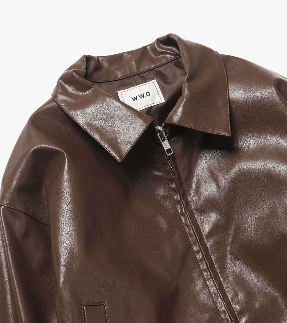 WHO’S WHO GALLERY - CROP LEATHER JACKET 상품이미지4