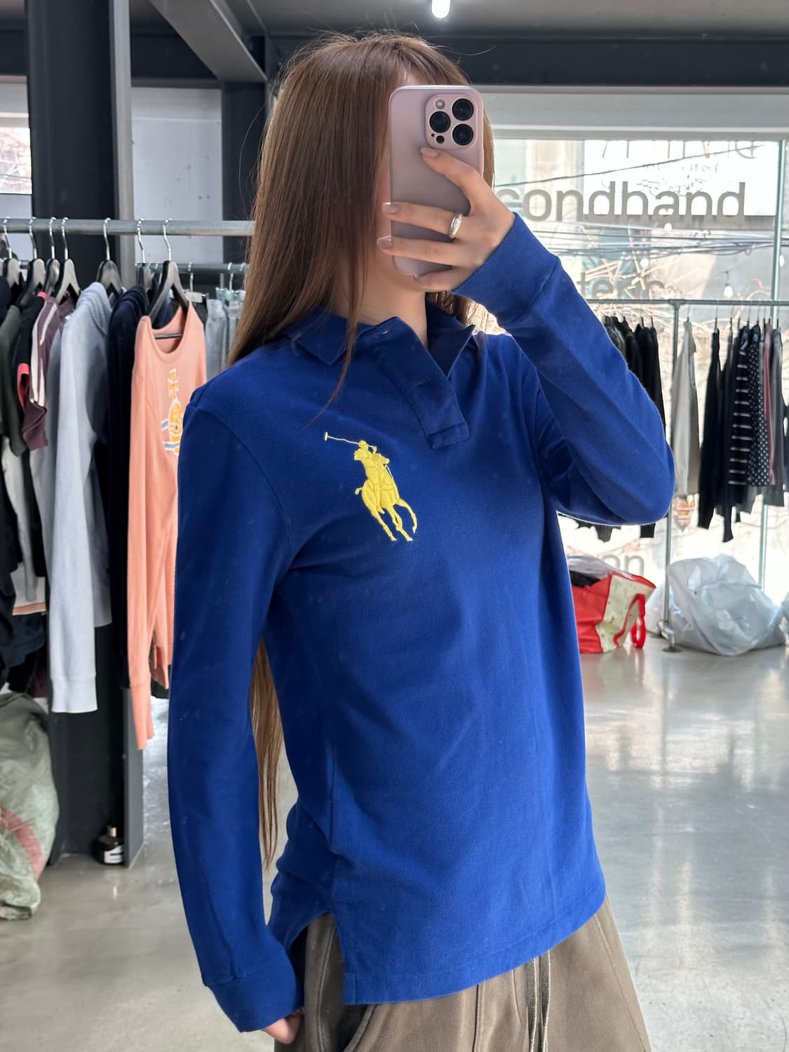 폴로랄프로렌 빅포니 넘버링 pk긴팔티 상품이미지3