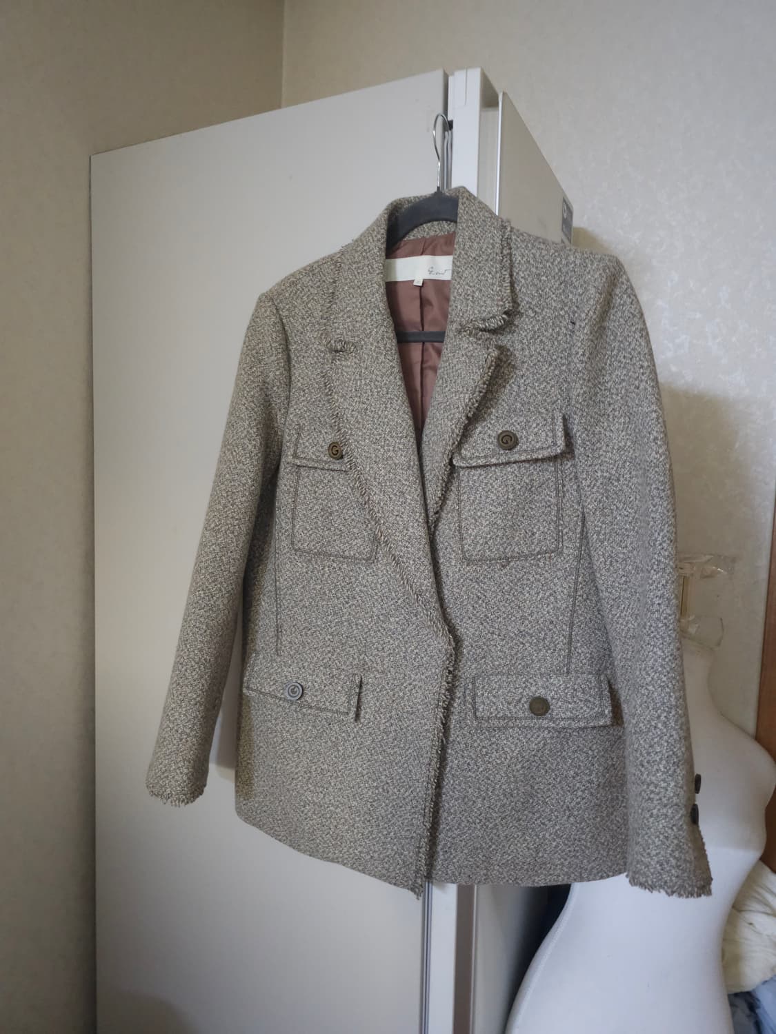 지컷 트위드 울자켓 상품이미지1