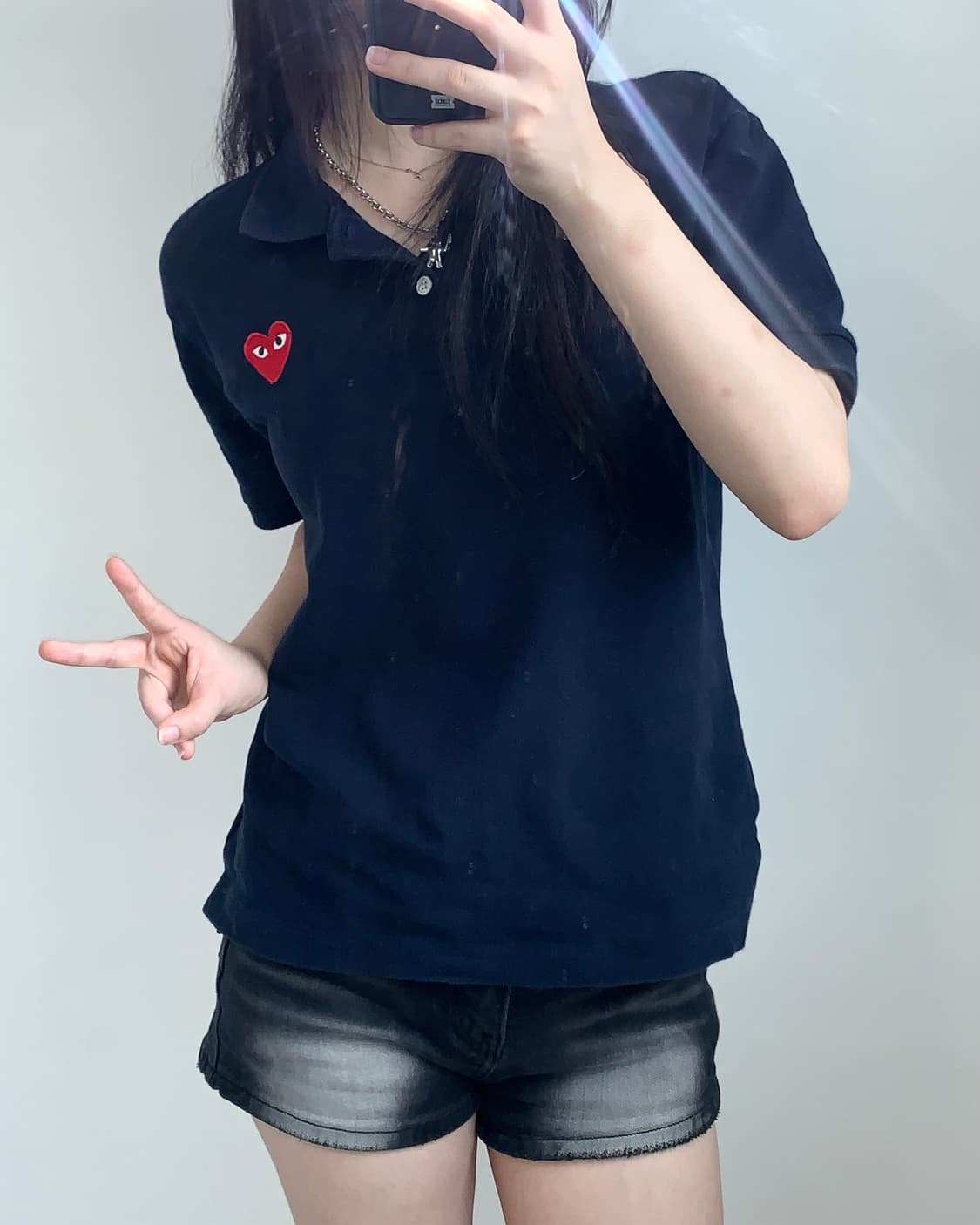 CommeDesGarcons 꼼데가르송 블랙네이비 PK 티 상품이미지3