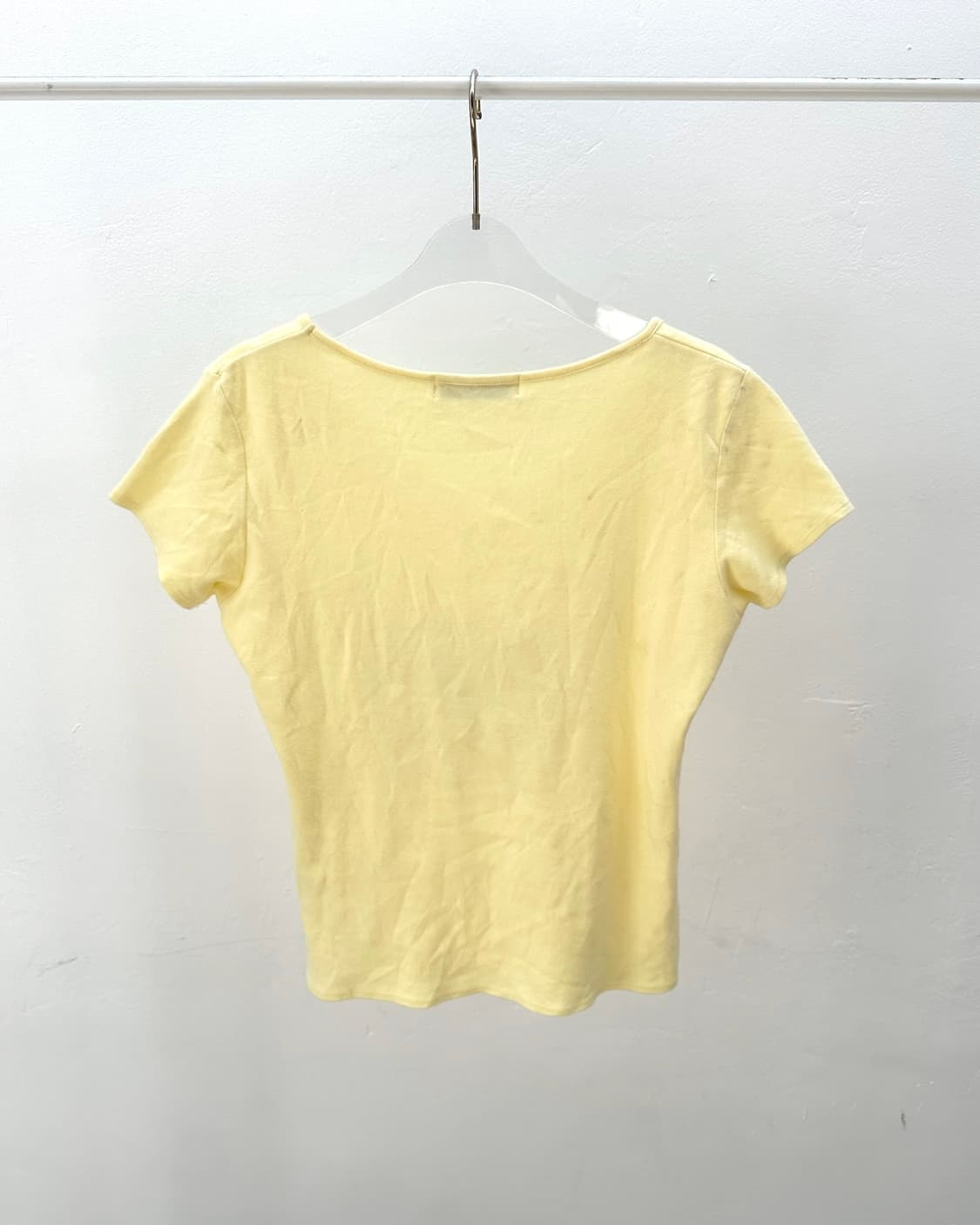 Pastel yellow cubic printing short sleev 상품이미지5
