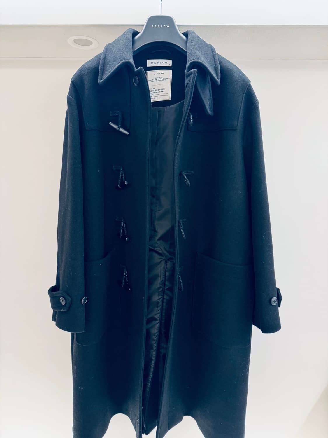 비슬로우 오버사이즈 더플코트 블랙 M 상품이미지1