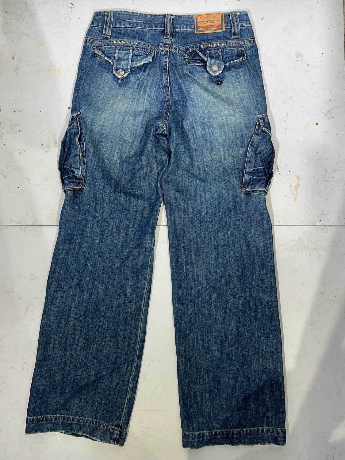 May Pole 빈티지 중청 대장급 데님 카고 팬츠 와이드 포켓 청바지  상품이미지5