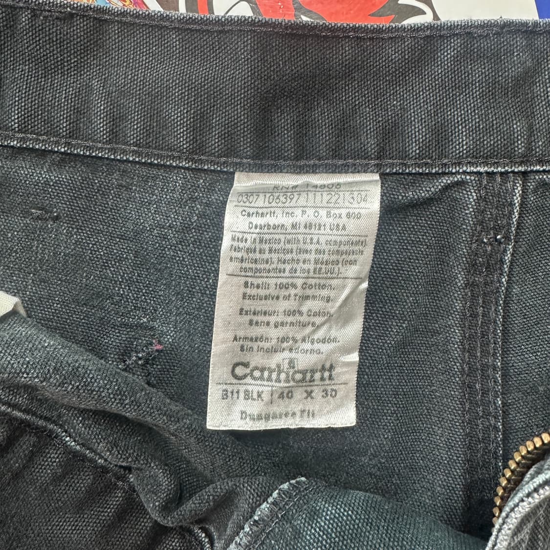 칼하트 카펜터 팬츠 B11-BLK 40 상품이미지9