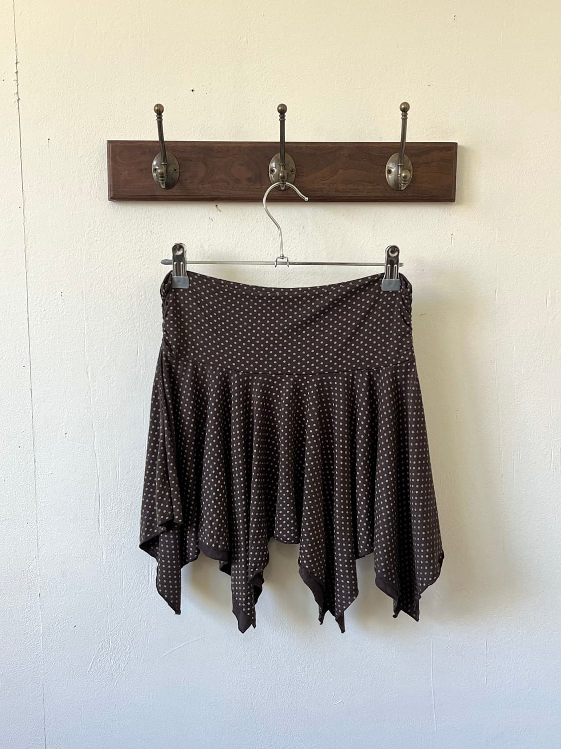 LA 브라운 도트 밴딩 스커트 상품이미지3