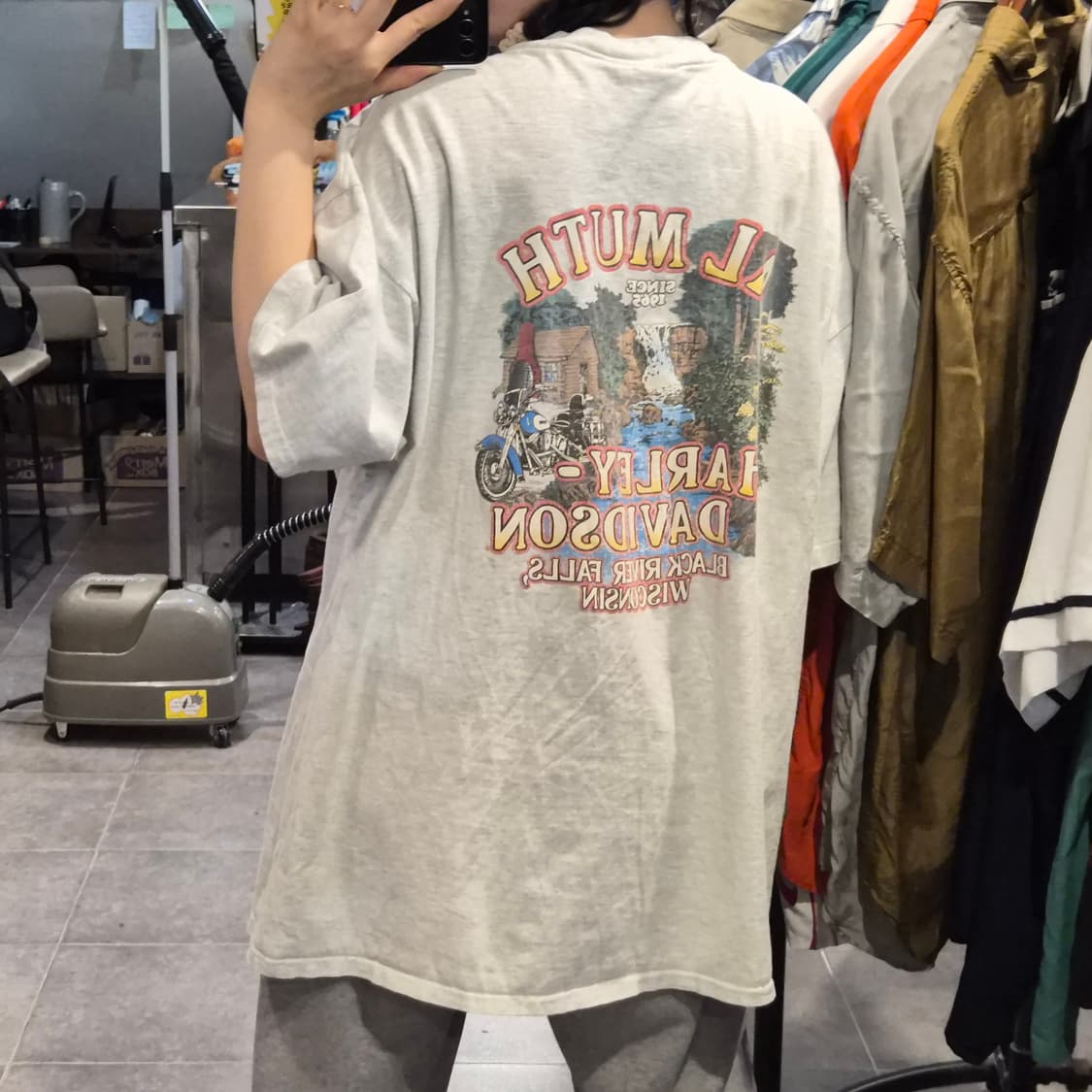 [NO.9] 할리 데이비슨 원포켓 백프린팅 반팔 티셔츠 백멜란지
#no9 상품이미지4