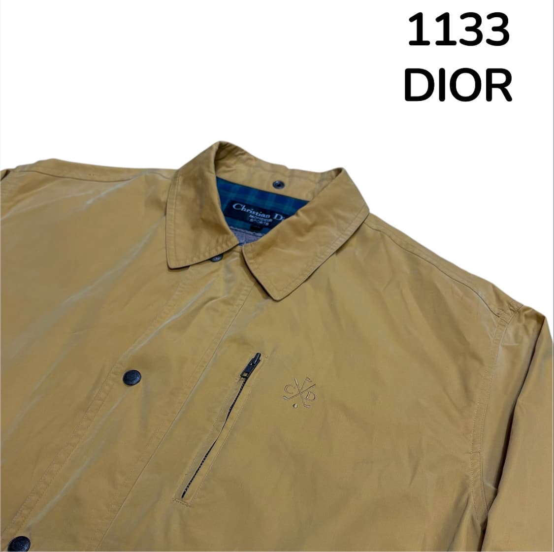 디올 아카이브 블루종 옐로우 자켓 L 상품이미지4