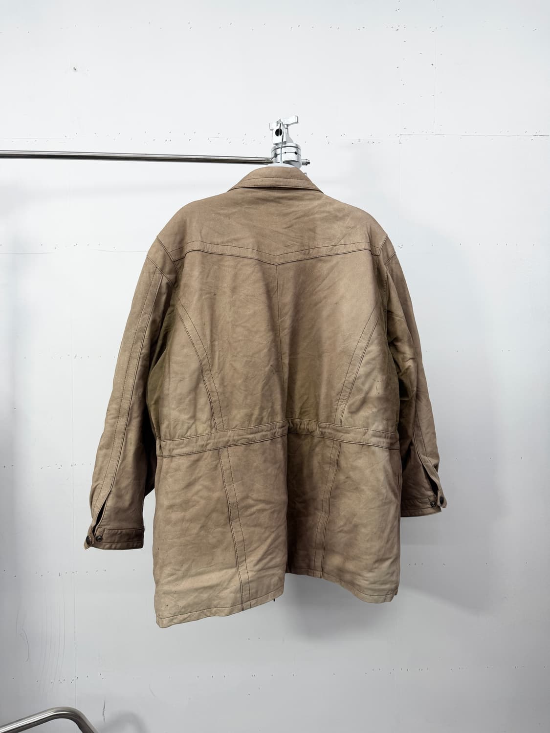 90s Mirage hard-faded leather car coat 상품이미지2