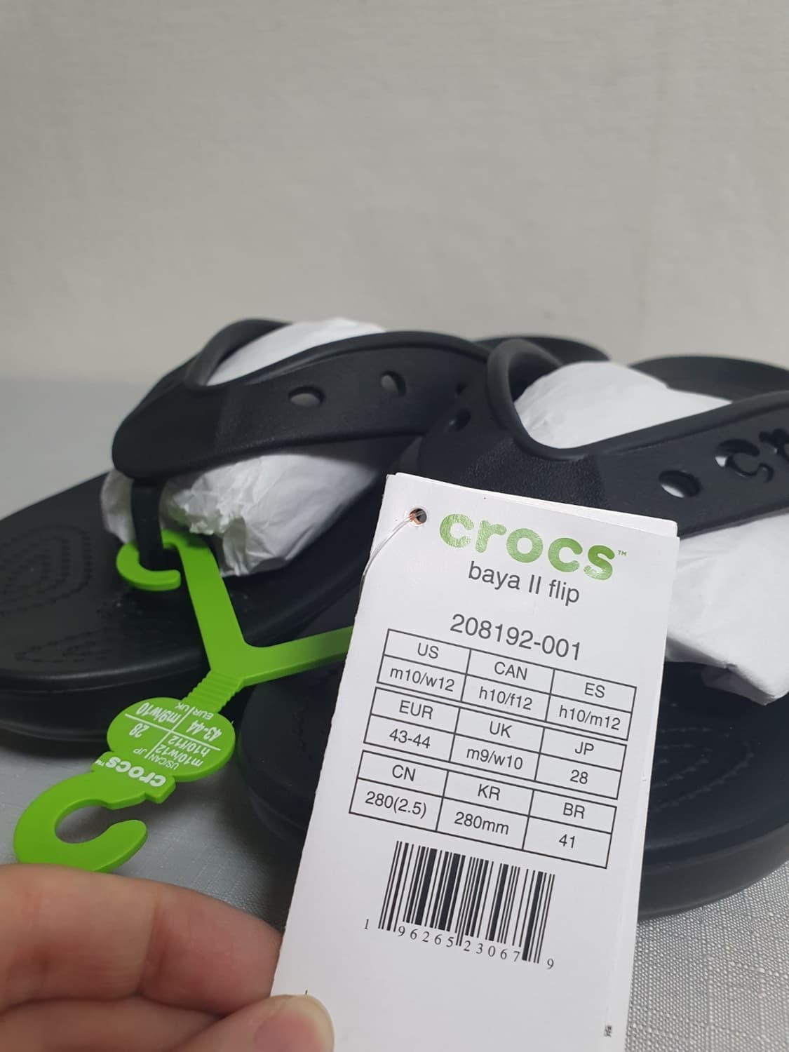 크록스 바야2 플립플랍 블랙 280mm 새상품 쪼리 상품이미지6