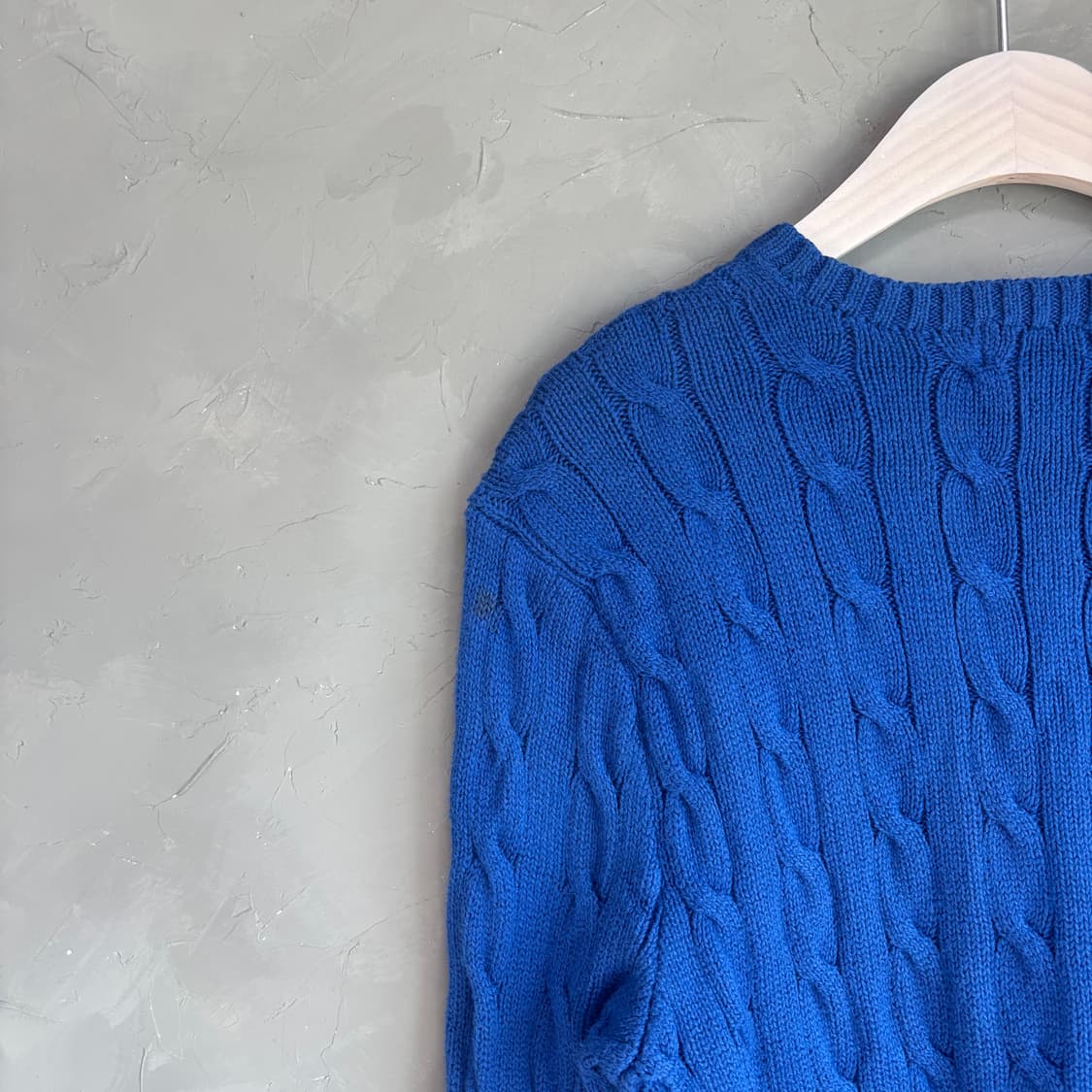 폴로 랄프로렌 꽈배기 니트 블루 상품이미지5