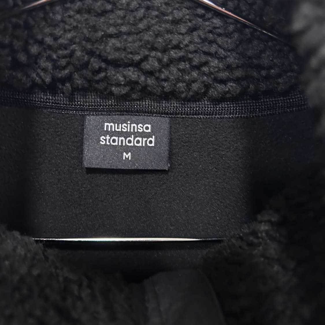 무신사스탠다드 무지 체스트포켓 뽀글이 플리스 상품이미지3