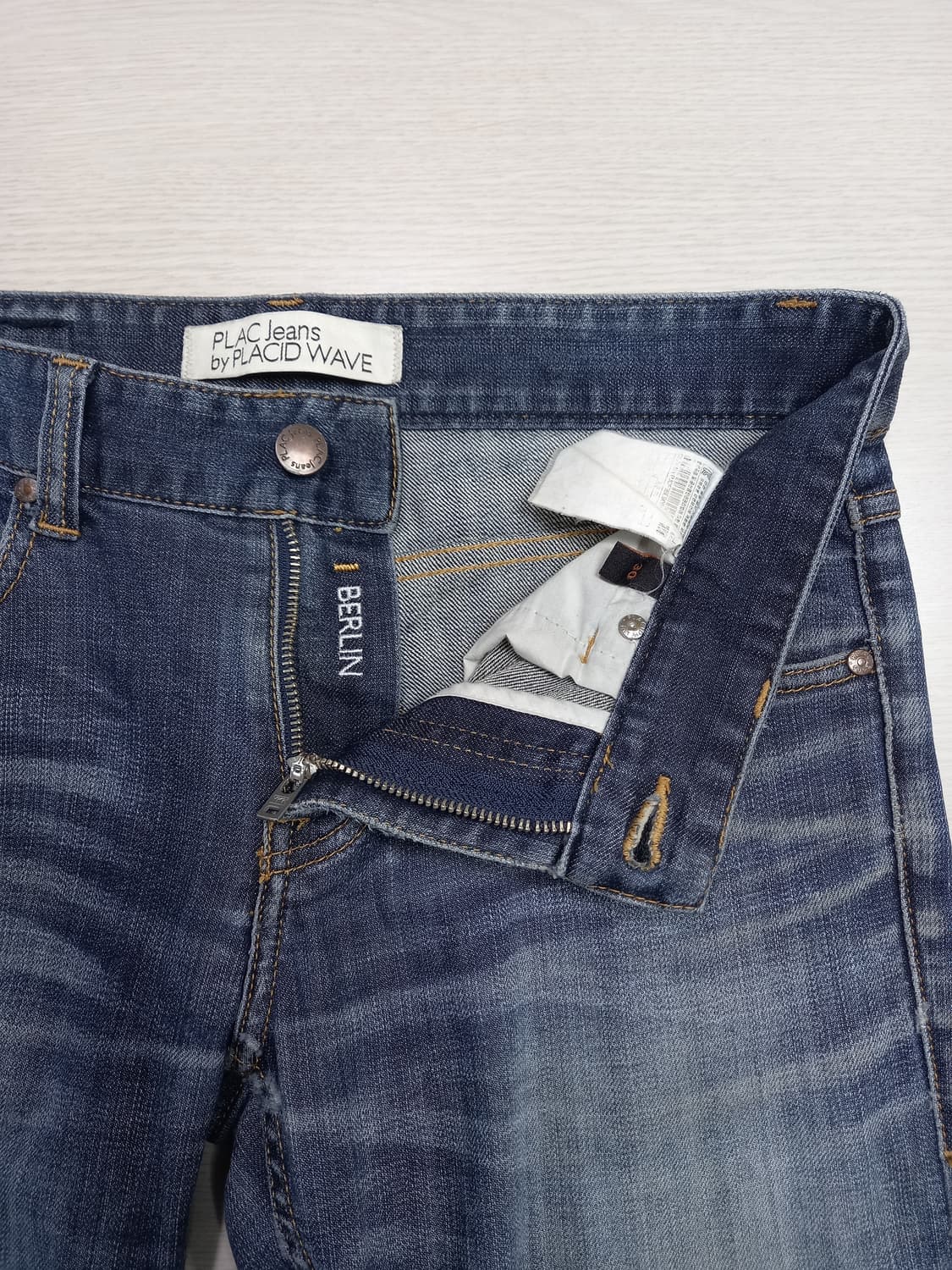 30 PLAC Berlin 워싱 스판 슬림일자 진청 30-224 상품이미지7