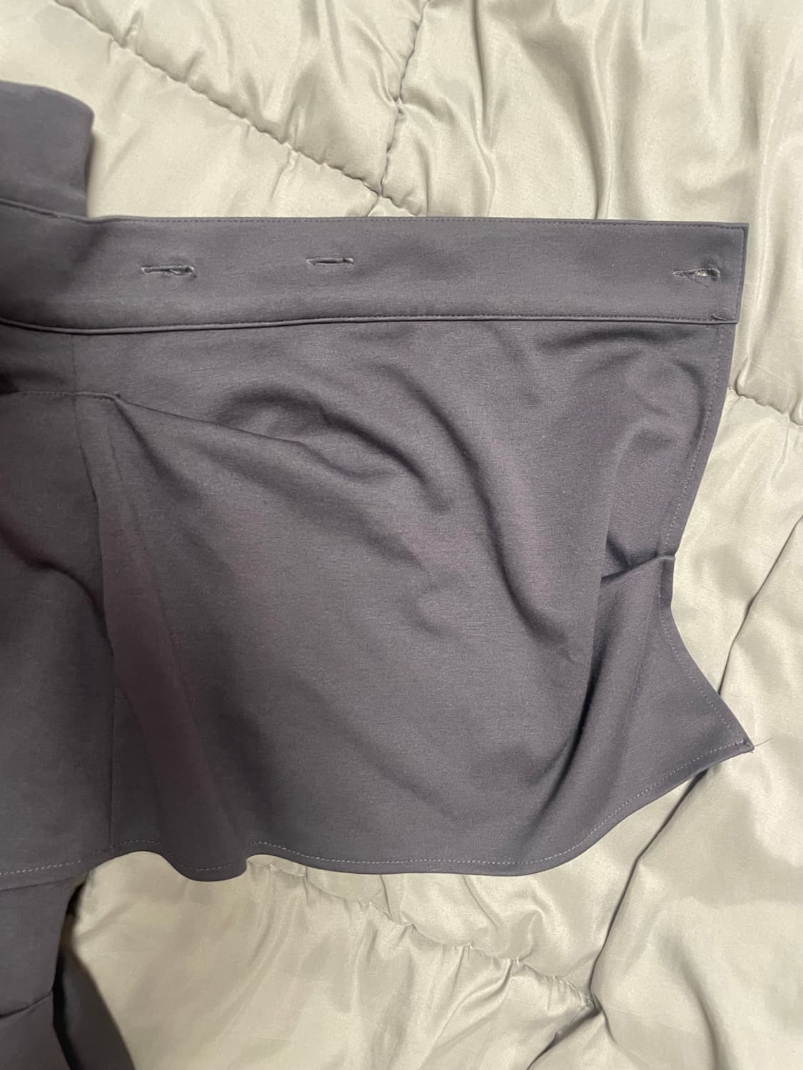 오호스 랩 오버 턱 팬츠 차콜 판매 상품이미지8