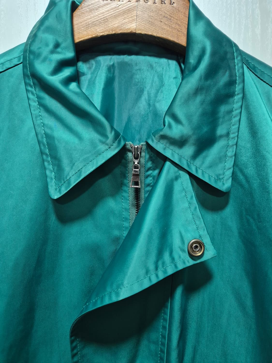 빈티지 그린 포켓 봄버 자켓 상품이미지4