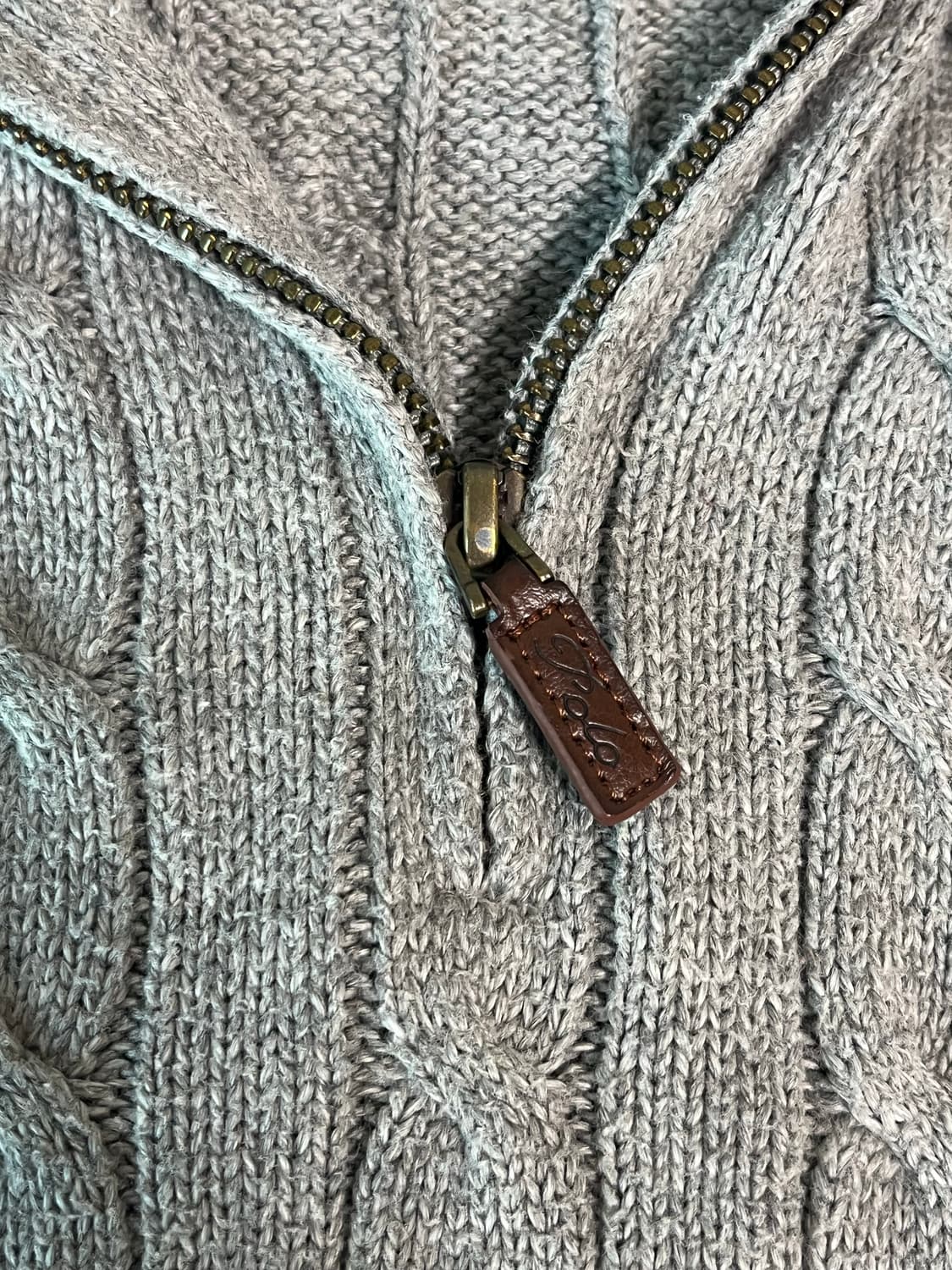 폴로 하프집업 반집업 꽈배기 케이블 니트 스웨터 xl 팔아요 상품이미지4