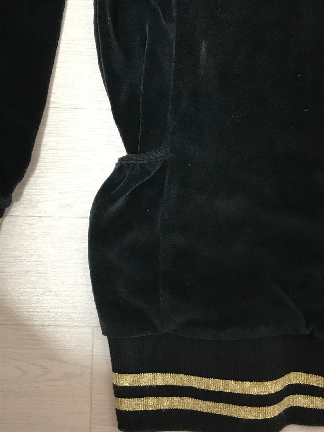 벨벳 트레이닝 후드집업 하이틴 빈티지 상품이미지4