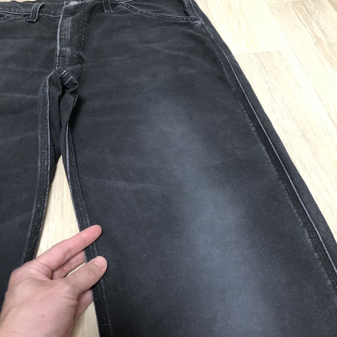 (34) 리바이스 555 릴렉스 스트레이트 캔버스 카펜터 팬츠 블랙 상품이미지3