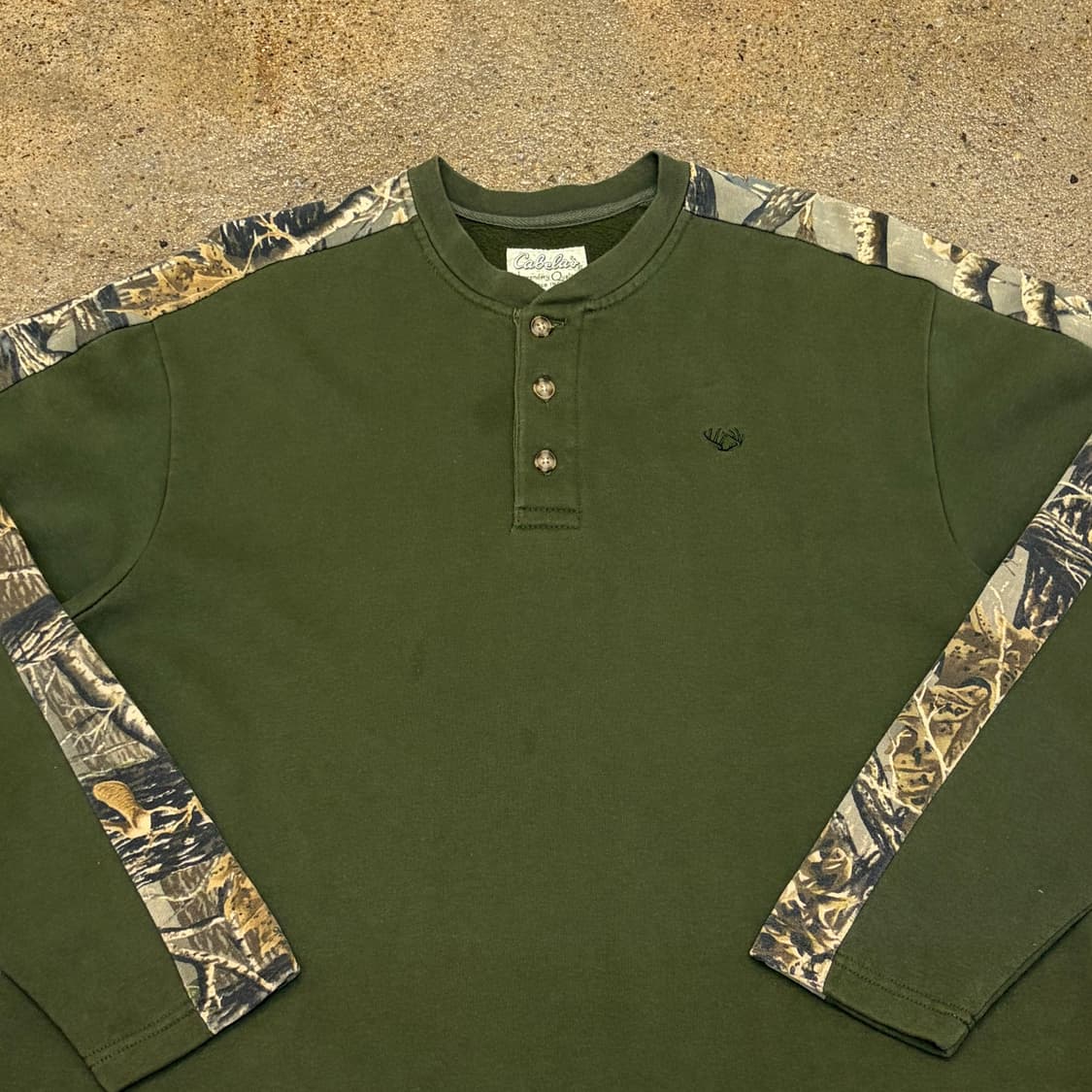00s USA 빈티지 카벨라스 리얼트리 헌팅 헨리넥 긴팔티 상품이미지4