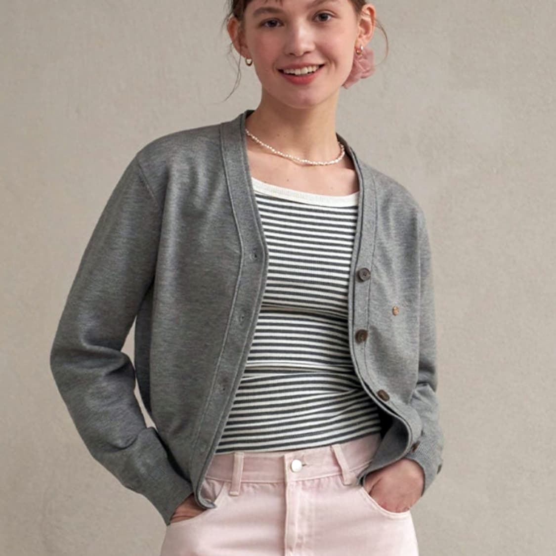 라퍼지포우먼(Lafudge for Woman) 클래식 V넥 가디건 66- 상품이미지2