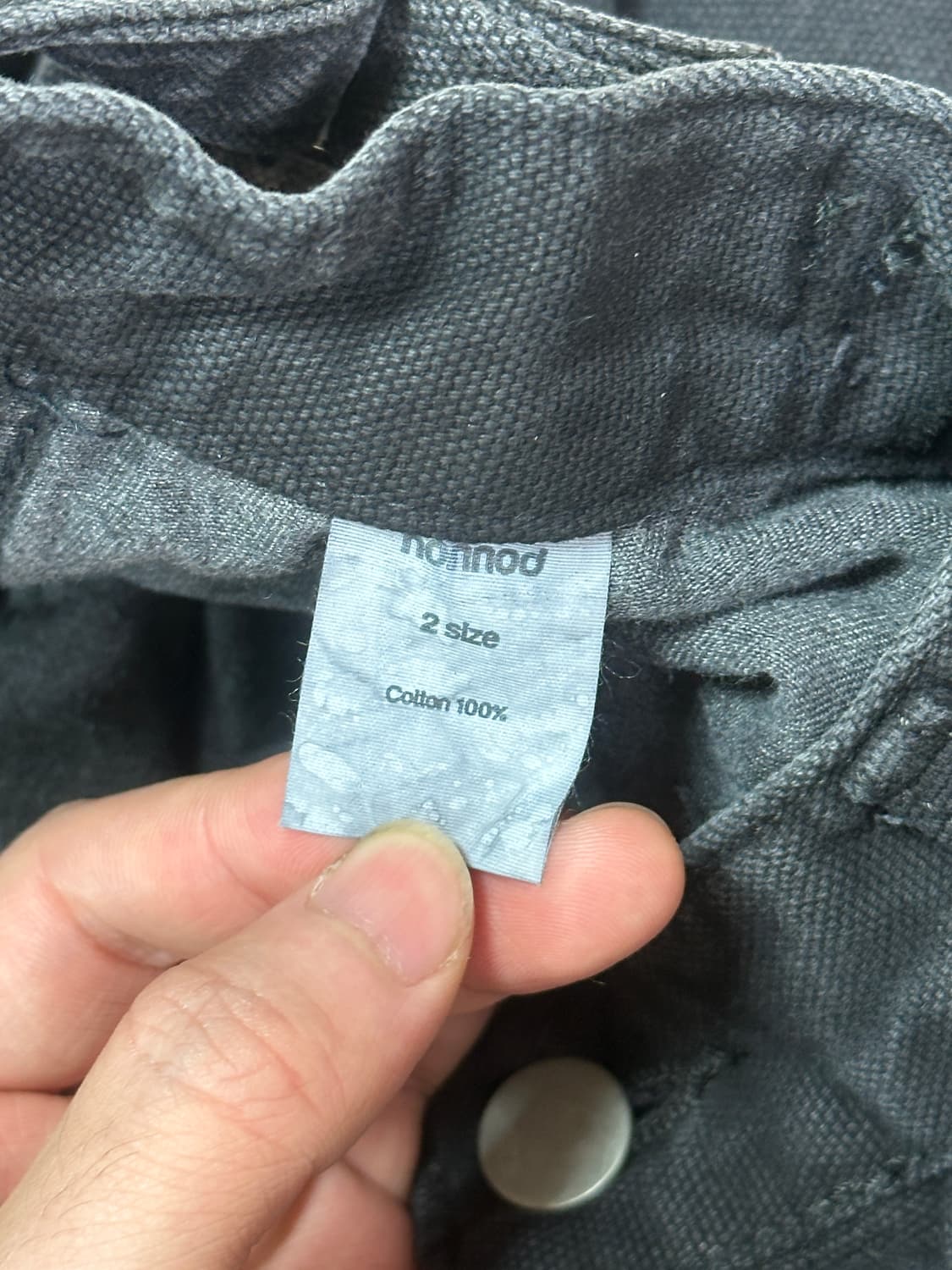 (2) 논노드 더블니 커버 팬츠 빈티지 블랙 상품이미지4