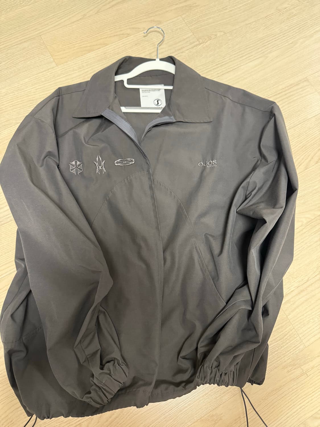 오호스 유니폼 자켓 바람막이 차콜 상품이미지2