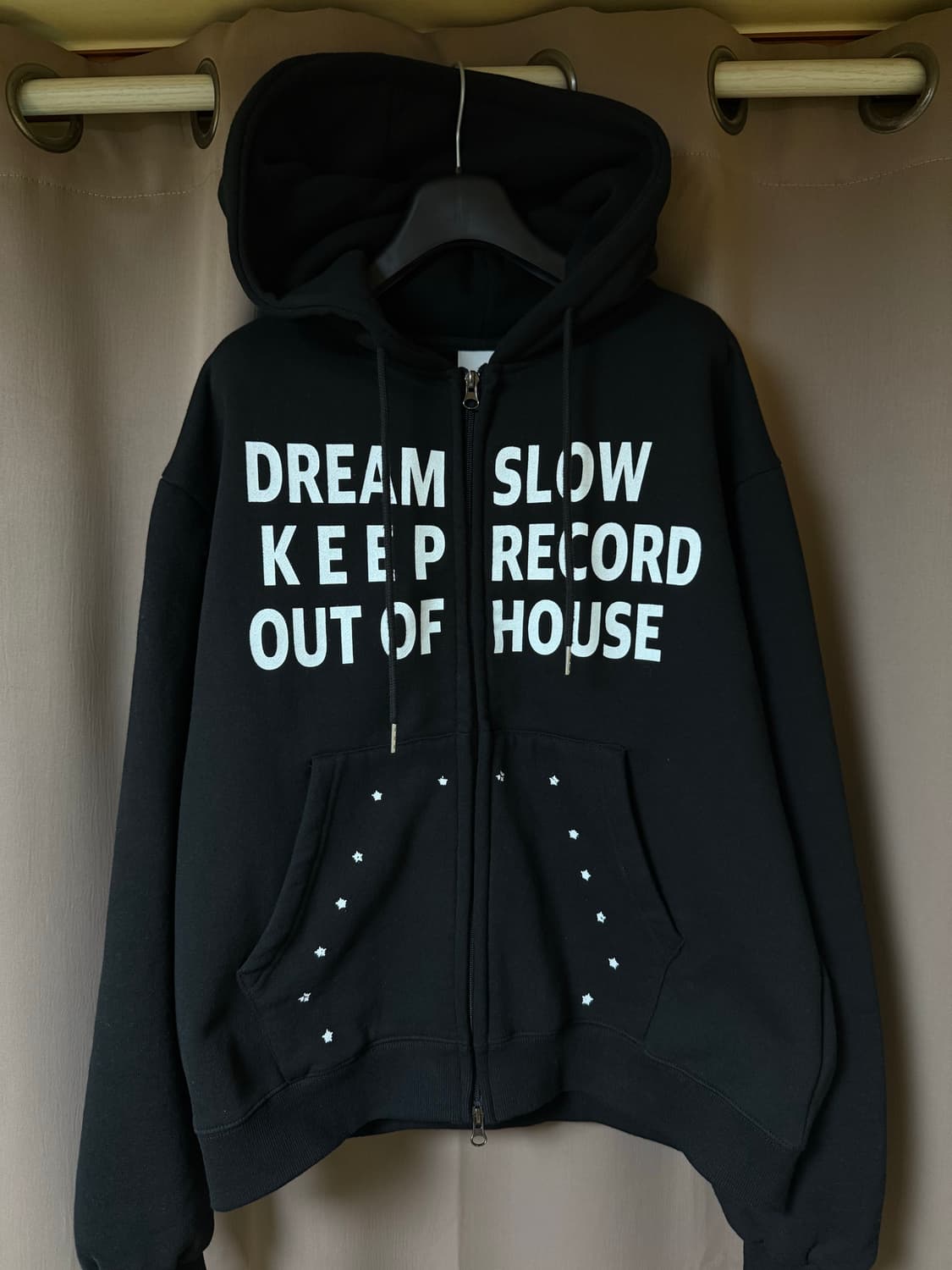 슬로오 레코드 하우스 후드집업 블랙 M 상품이미지5