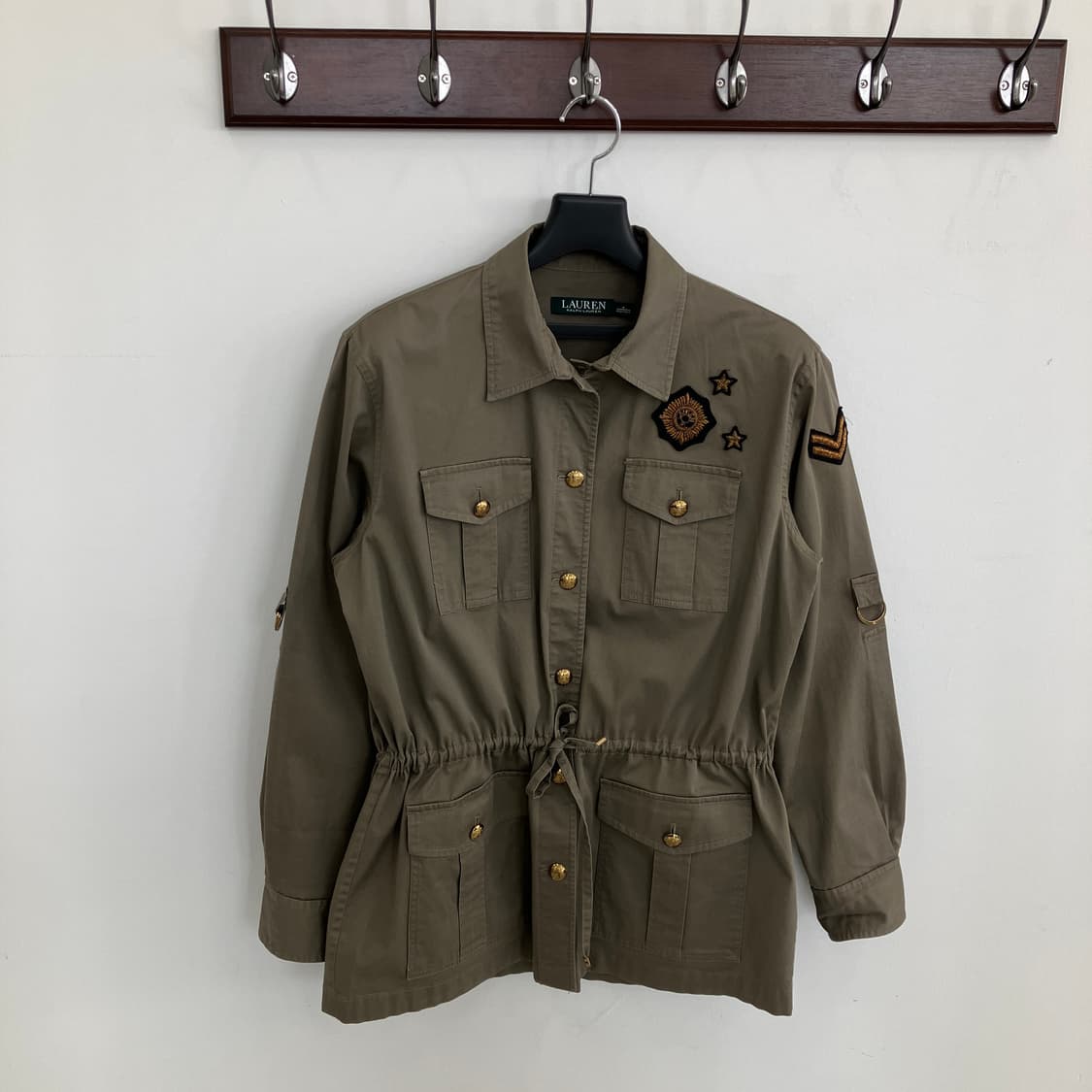 로렌 랄프로렌 카키 야상 자켓 패치 장식 상품이미지1