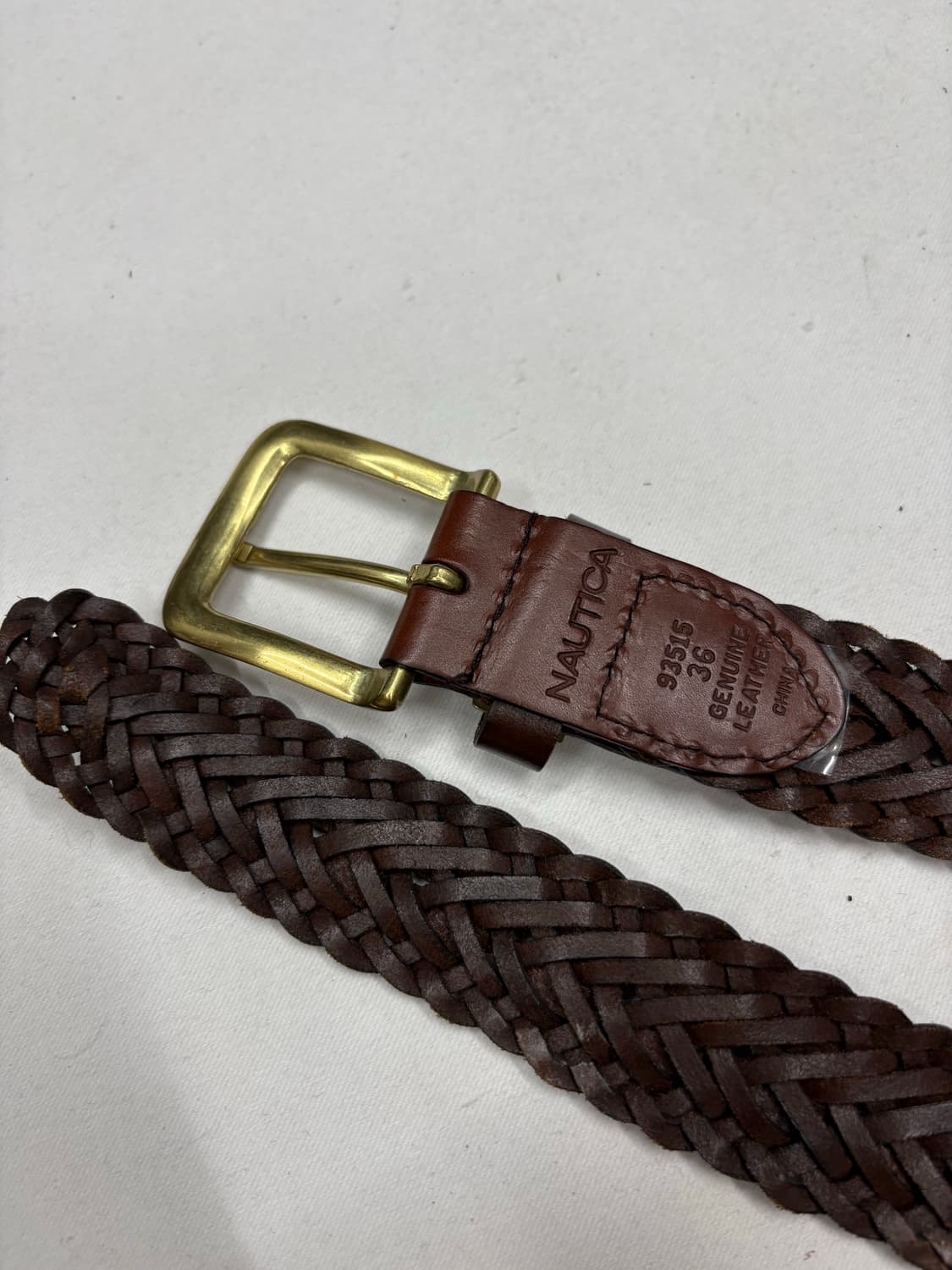 빈티지 노티카 위빙 웨스턴 가죽 벨트 상품이미지5