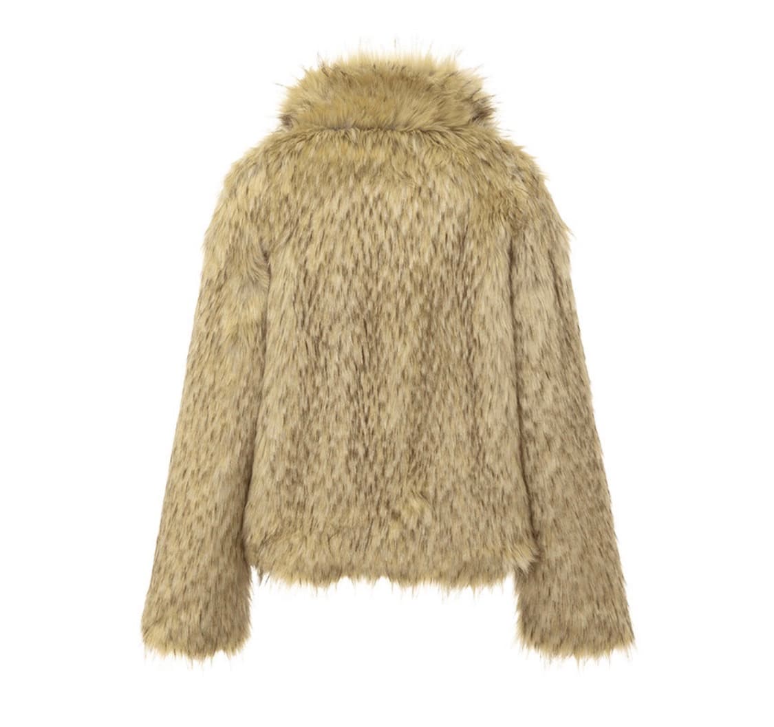 레이브 믹스 퍼 자켓 브라운 상품이미지2