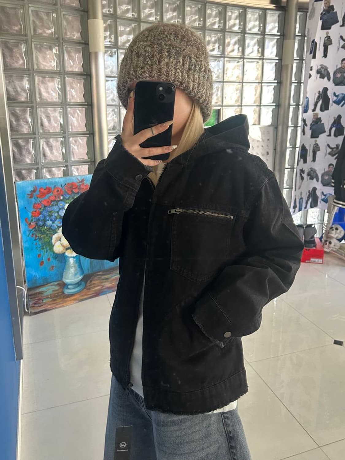 DENIM ZIPUP HOODIE 데님 지퍼 후드티 상품이미지1