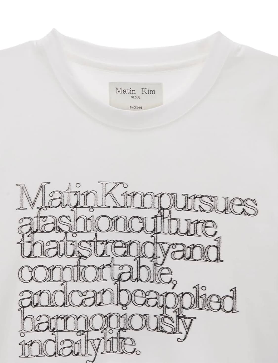 마뗑킴 Thin typo top in white 반팔티M 상품이미지2
