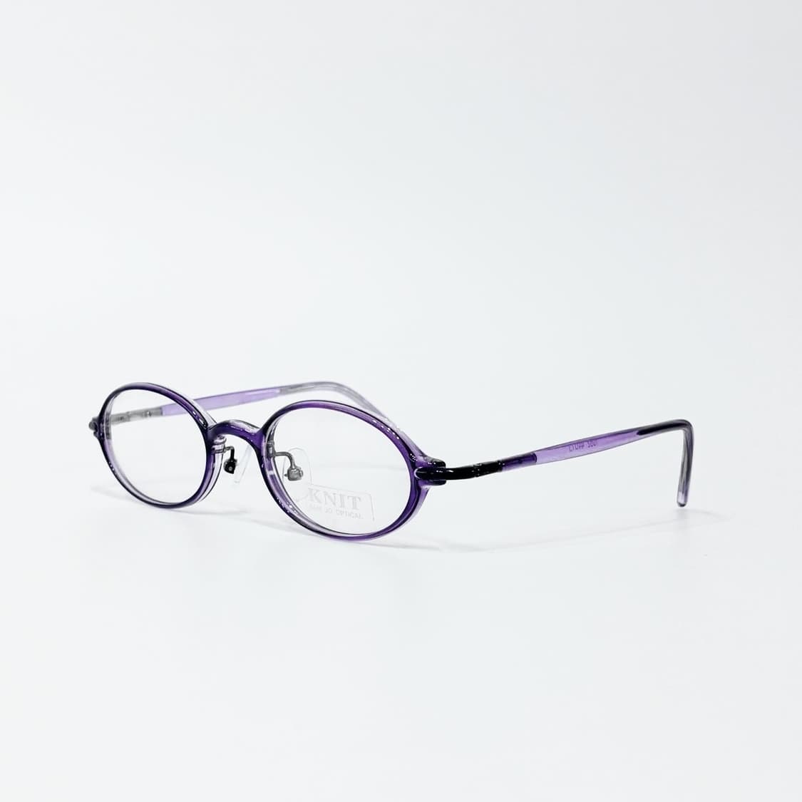 KNIT 퍼플 오벌 뿔테 데드스탁 빈티지안경 상품이미지2