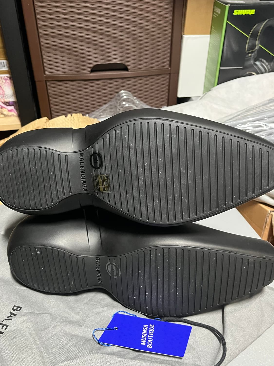 발렌시아가 엑스카베이터 블랙 레인 부츠 상품이미지5