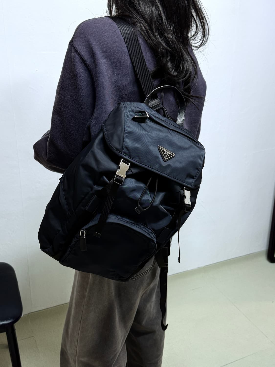 프라다 리나일론 사피아노 백팩 네이비 상품이미지1