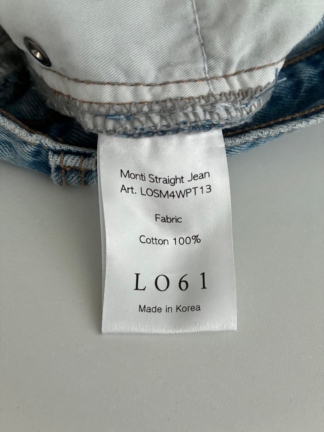 M) LO61 monti straight jean 데님 청바지 상품이미지6