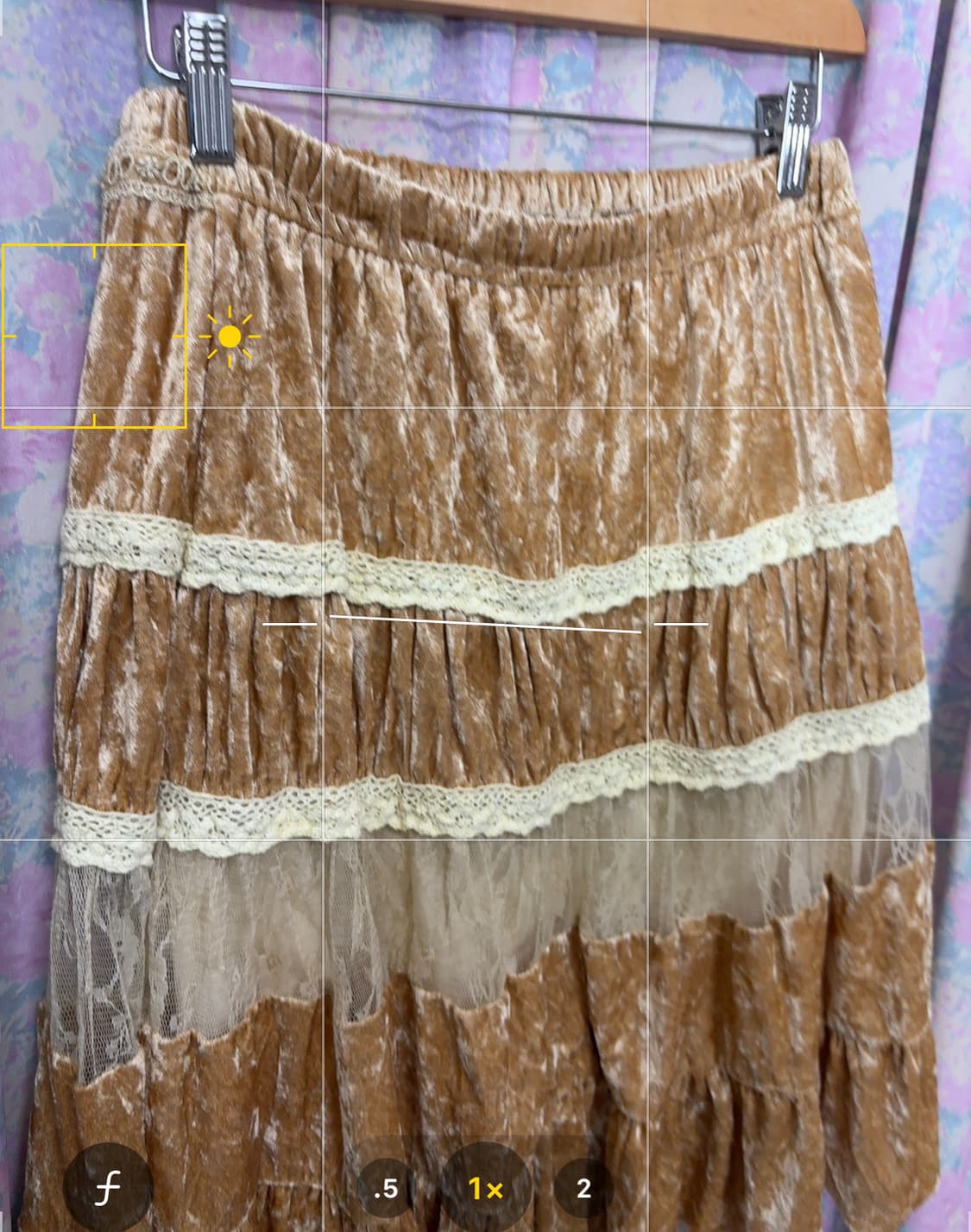 카멜 벨벳 레이스 스커트 상품이미지10