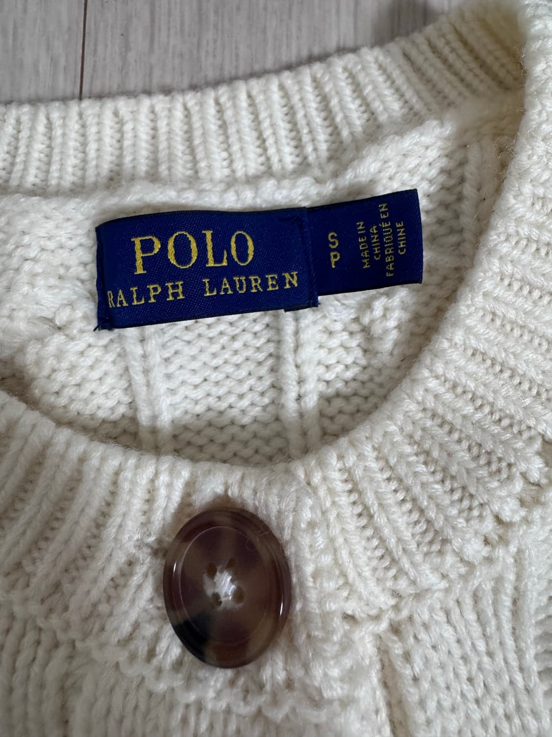 폴로 랄프로렌 여성 가디건 아이보리 S 상품이미지2