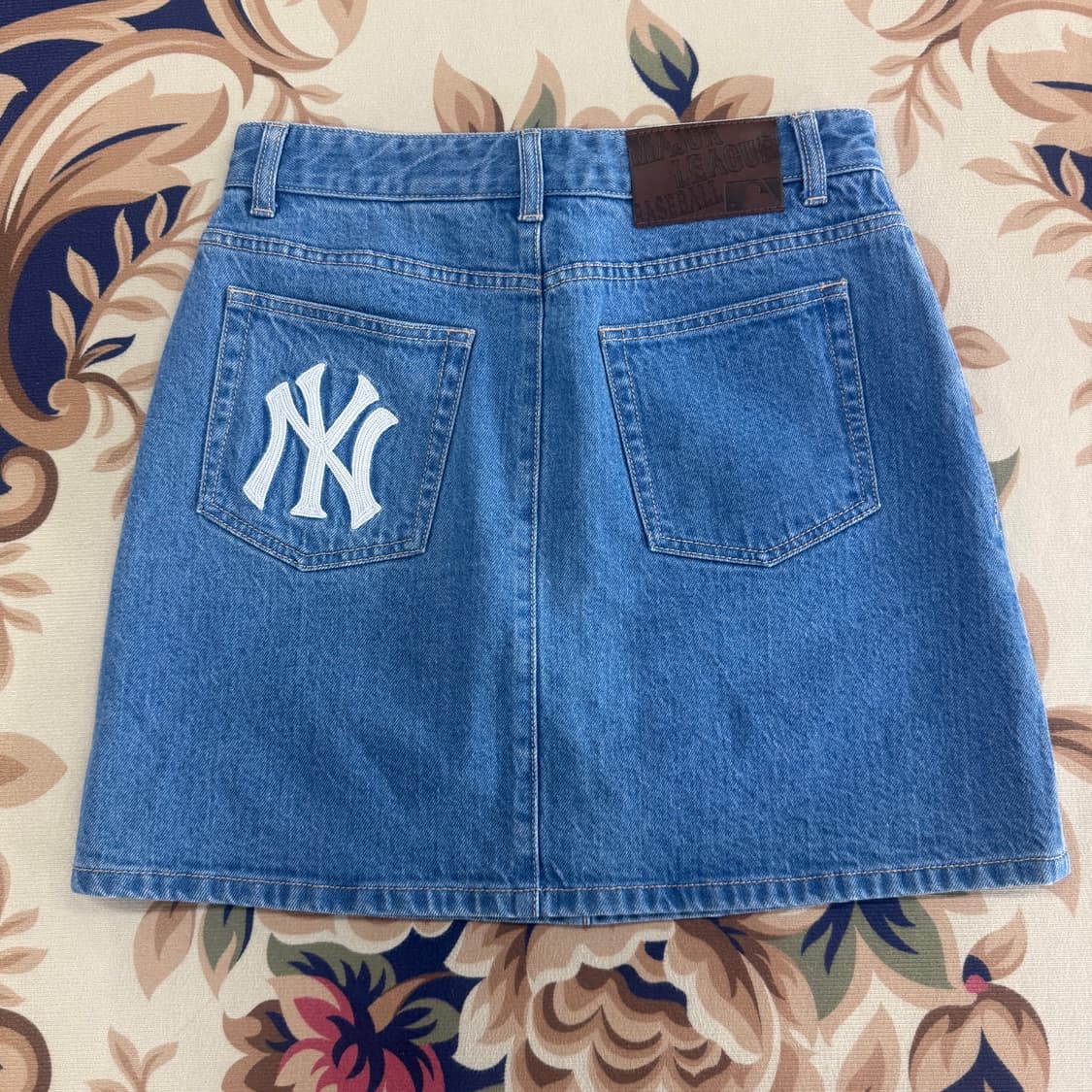 (S)엠엘비 MLB 뉴욕양키즈 청 데님스커트 상품이미지4