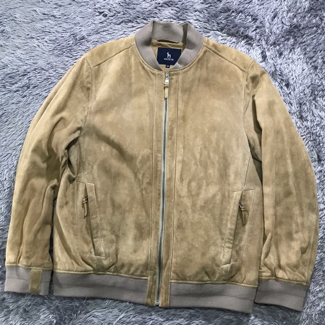 [[XL] 헤지스(HAZZYS) 리얼 스웨이드 빈티지 봄버 자켓#298 상품이미지1