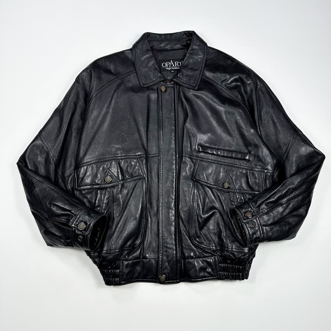 VTG 빈티지 양가죽 블랙 블루종 가죽자켓 (XL) 상품이미지2